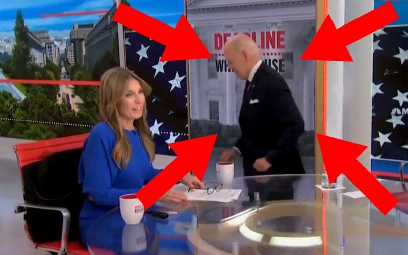 WATCH: Joe Biden Awkwardly Wanders Off MSNBC Set While the Cameras Are Still On
