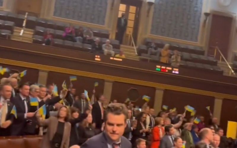 House Dems Erupt Into ‘Ukraine First’ Chant and Wave Ukrainian Flags After Passing $60 Billion Foreign Aid Bill