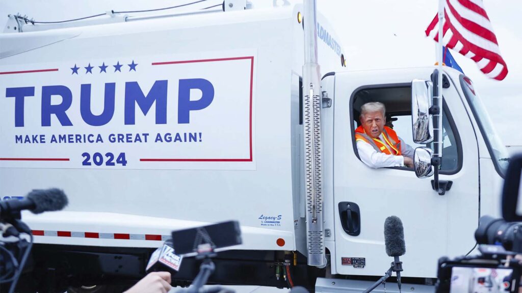 MSM Melts Down Over Trump Garbage Truck Stunt