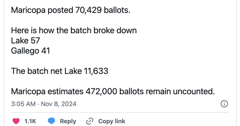 Maricopa County Recorder Makes Strange Move Amid Controversy Over Arizona’s Slow Ballot Count