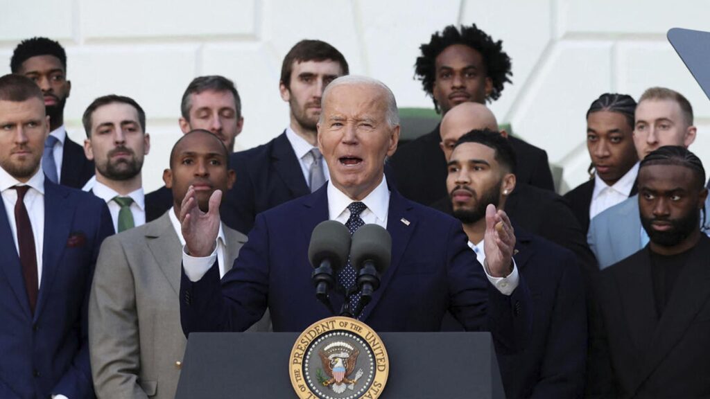 Watch: Biden Appears to Forget Team Name During Celtics’ Visit — And Spills Secret Service Code Word