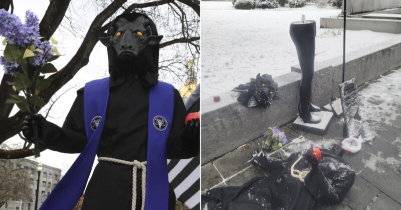 Holiday Display Outside State Capitol Included a Satanic Statue — It Didn’t Last Long