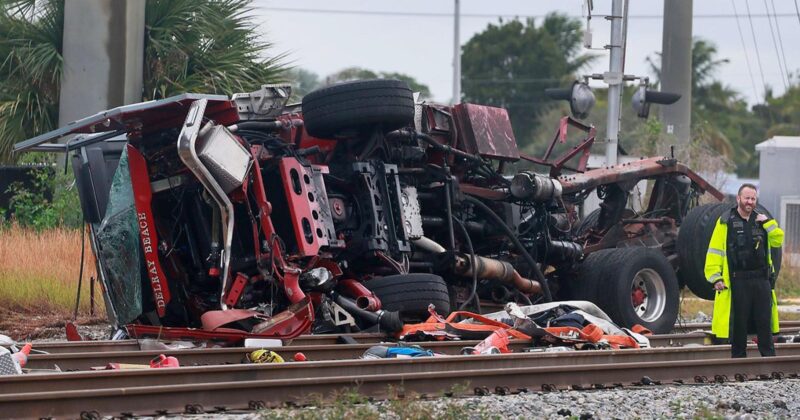 High-Speed Train Crashes Into Fire Truck in Florida — 3 Firefighters Hospitalized, 12 People Injured