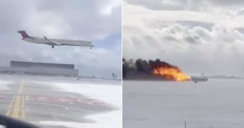 New Video Shows the Moment Delta Plane Flipped Upside Down and Burst Into Flames