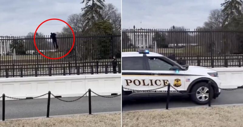 Secret Service Swarm as Man Climbs Over White House Fence