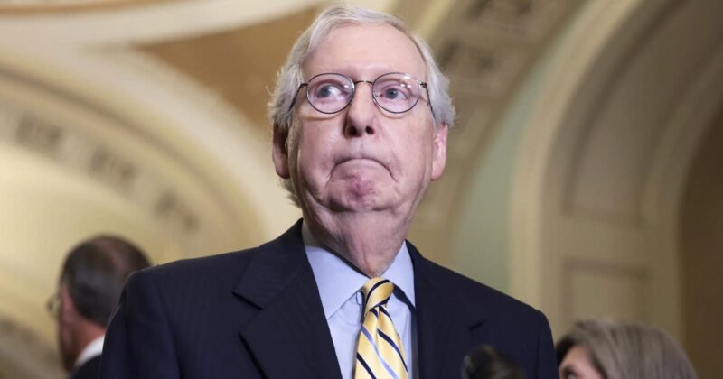 Mitch McConnell Falls Down Senate Stairs