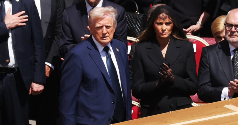 President Trump Wears Blue Suit to Funeral of Pope Francis – Sets Internet Ablaze
