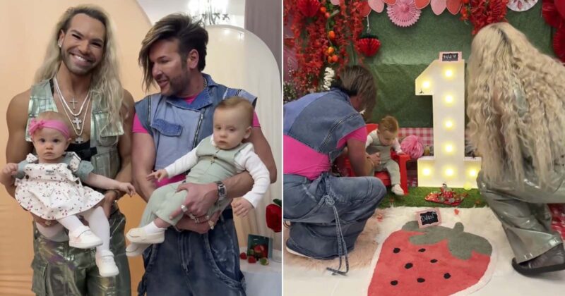 Viral Clip of Gay Couple’s Birthday Party for Twins Ignites Surrogacy Debate