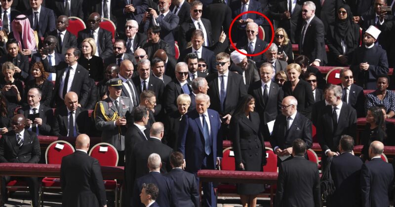 Biden Smiles in Selfies with Mourners at Pope’s Funeral as He’s Forced to Sit in the Back