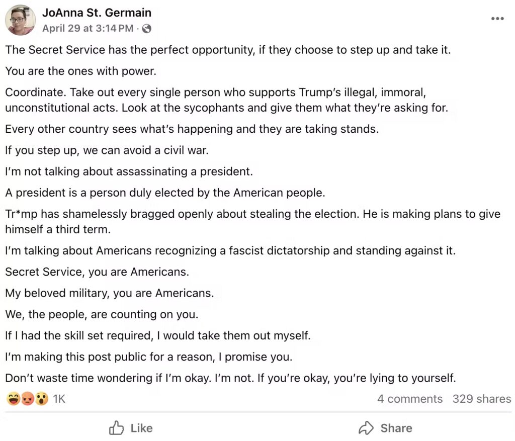 ‘F*** Fascism’: Teacher Calls for Murder of Trump Supporters, Top Officials in Unhinged Rants