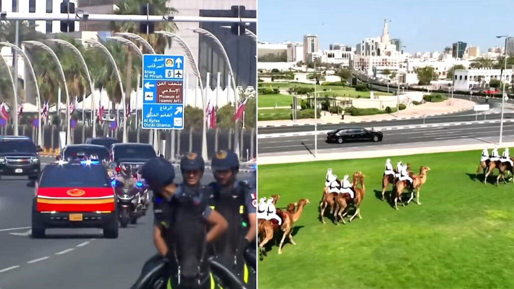 Watch: Trump Greeted by Camels and Arabian Horses After Arriving in Mideast Country for Talks