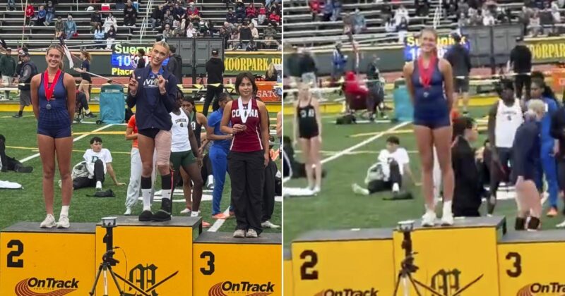 Crowd Goes Wild When Female Track Star Refuses to Let Trans Opponent Keep Her Off the Winner’s Podium
