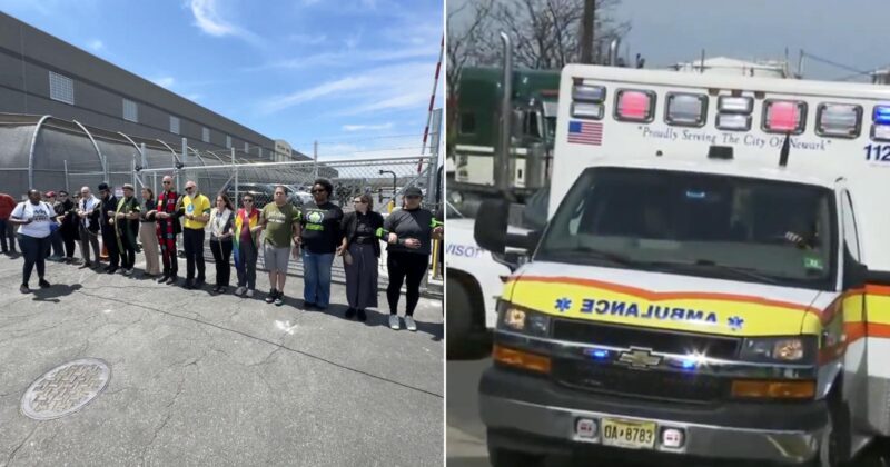 Watch: Leftists Create Human Chain, Block Multiple Emergency Vehicles from Entering ICE Facility