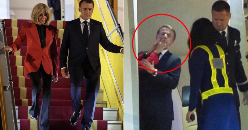 Watch: Macron ‘Slapped’ by Wife on Plane During Vietnam Visit
