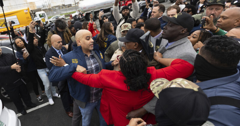 Watch: Democrat Rep Physically Attacks Agents at Newark ICE Detention Facility