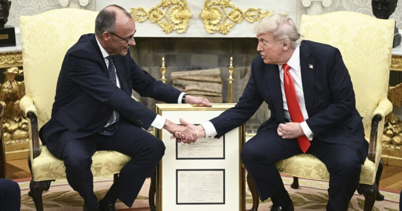 German Chancellor Gives Trump Surprise Gift During Oval Office Visit