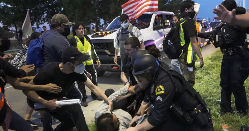 Anti-ICE Riots Spread in California, Texas