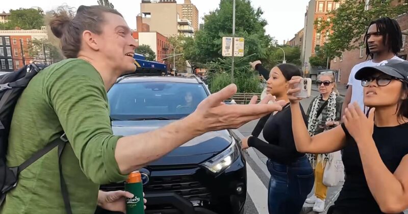 Watch: ‘Woke’ White Activist Laughs in the Face of Black Mom Trying to Get to Work