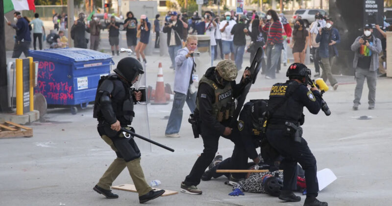 Officers Deploy Tear Gas and Storm Protestors at Federal Detention Facility in LA — DHS Responds