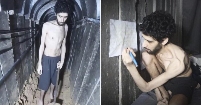 Hamas Releases Chilling Video of ‘Living Skeleton’ Hostage Digging His Own Grave
