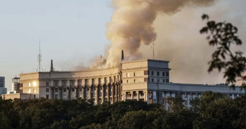 Russia Strikes Ukraine Government Building in War’s Largest Air Attack
