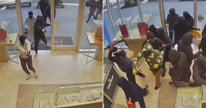 Video: 25 Men Ransack California Jewelry Store in $1 Million Heist