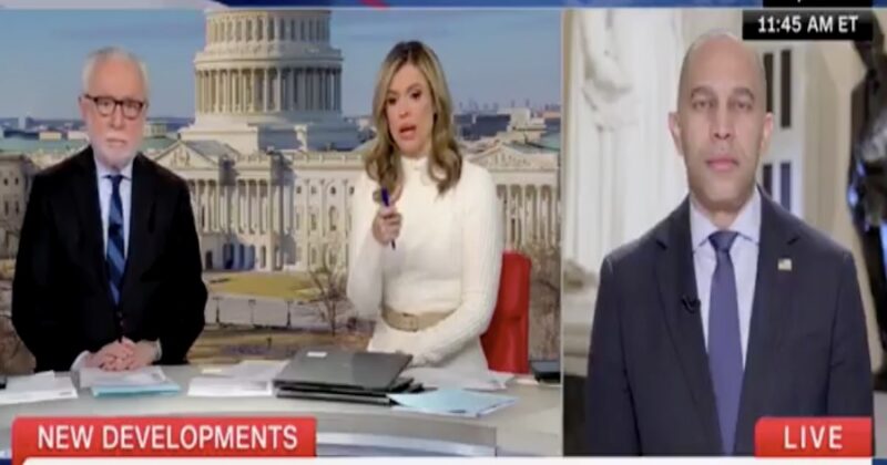 WATCH: Hakeem Jeffries Begrudgingly Admits Trump Secured The Border