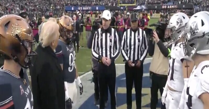 WATCH: Crowd Roars When Trump Participates In Army-Navy Game Coin Toss