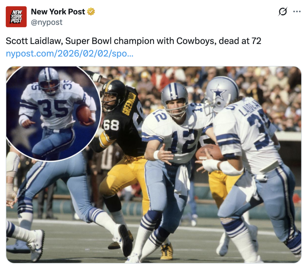 Ex-Cowboys Star Passes Away