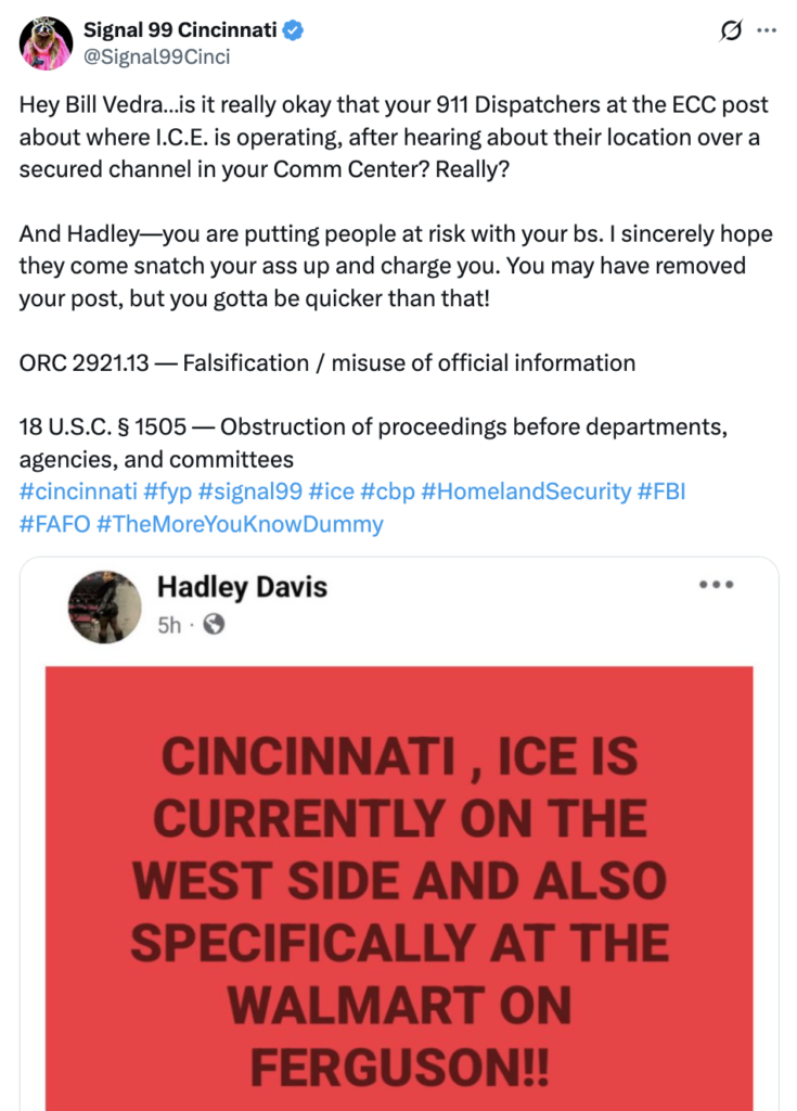 Red State ‘First Responder’ Caught Sharing ICE Agents’ Locations