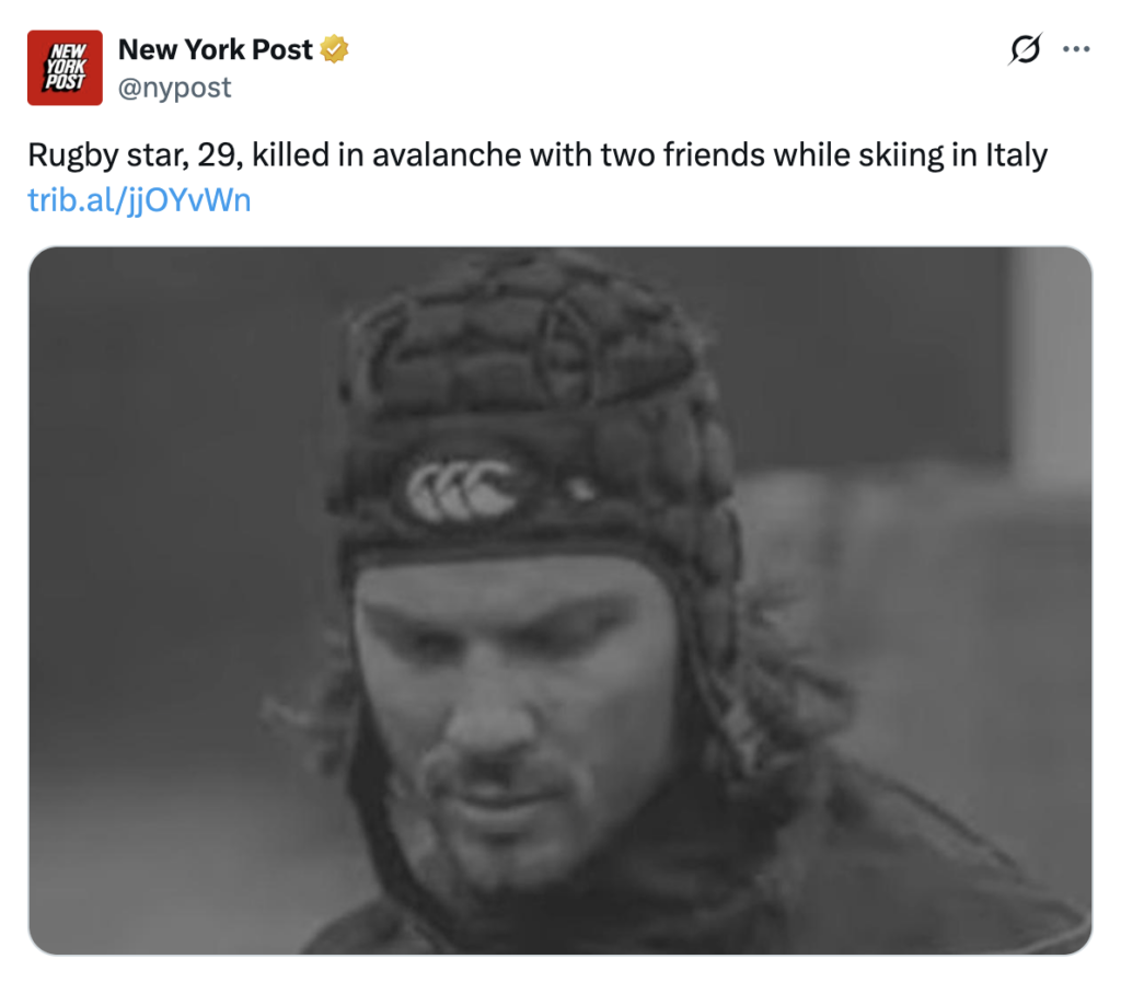 Star Athlete Dies In Avalanche