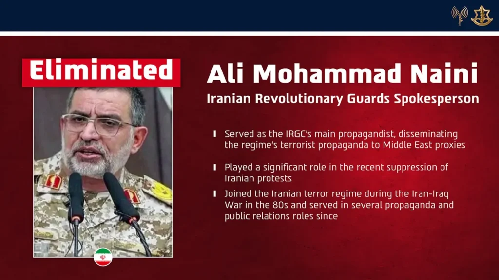 Prominent Iranian Commander Neutralized