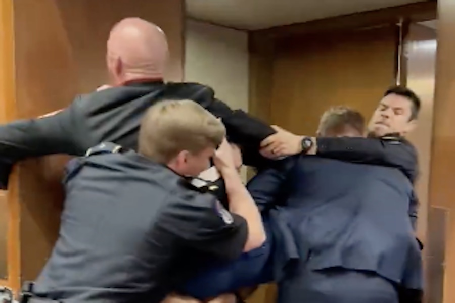 Sen. Tim Sheehy Intervenes as Protester Disrupts Armed Services Hearing