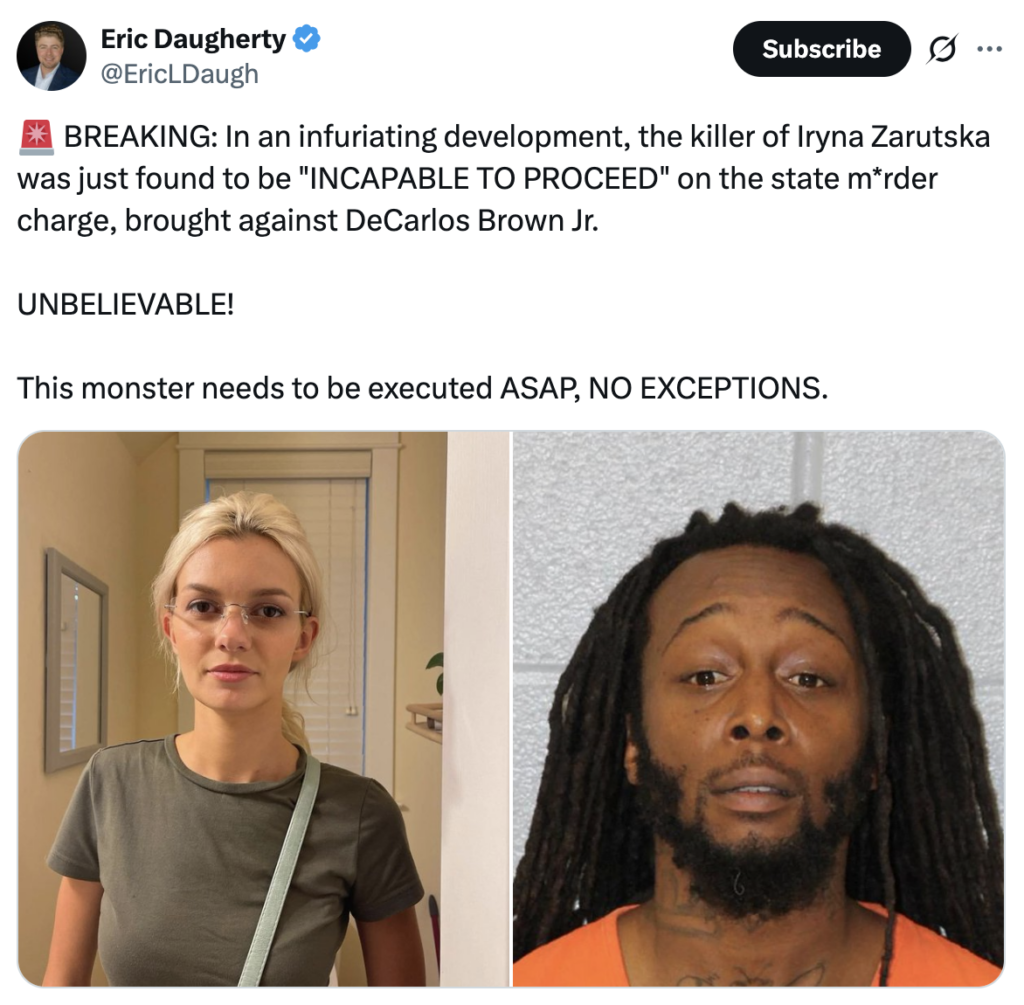 Shock Decision Leaves Iryna Zarutska’s Alleged Attacker Unpunished