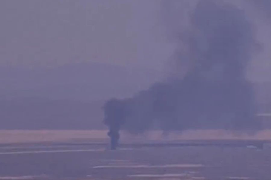 B-52 Bomber Crashes, Triggering Huge Explosion