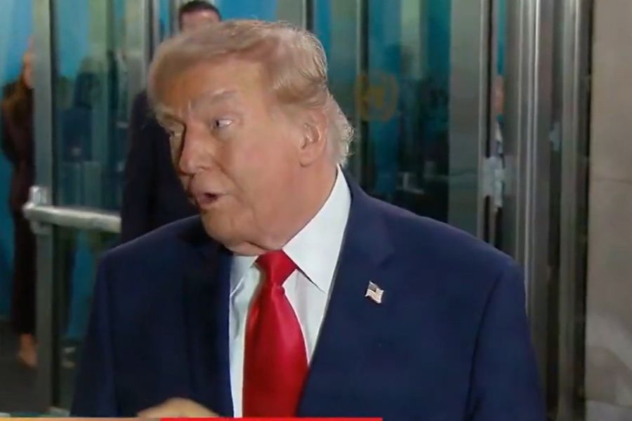 Trump Spars with Kaitlan Collins During UN Arrival